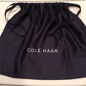 Cole Haan dust bag navy blue for shoes or purse.